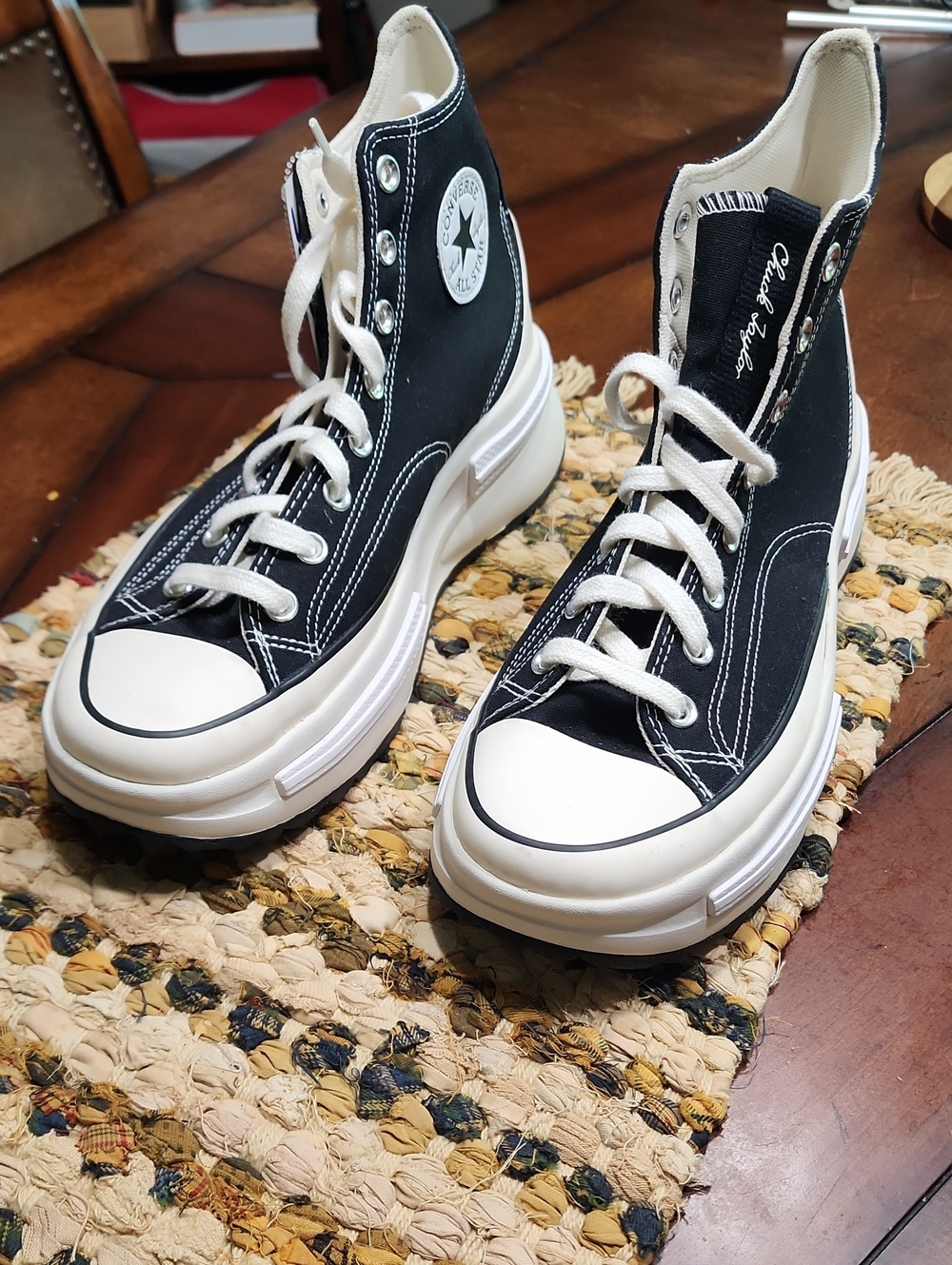 Converse CHUCK TAYLOR Black and White High-Top Platform Sneakers